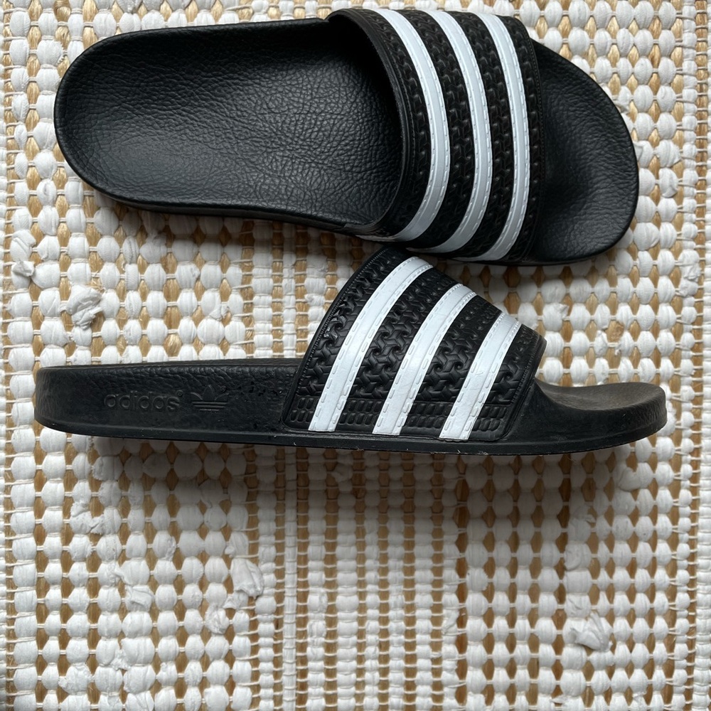 Adidas Slides Black and White